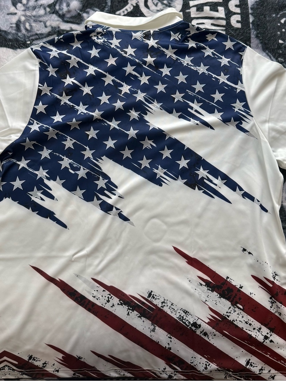 Patriotic Star & Stripe Graphic Tee - Navy, Red, White
